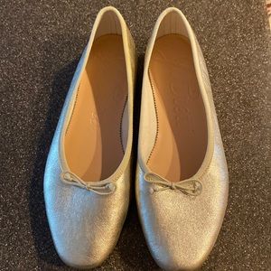 JCrew gold ballet flats size 91/2